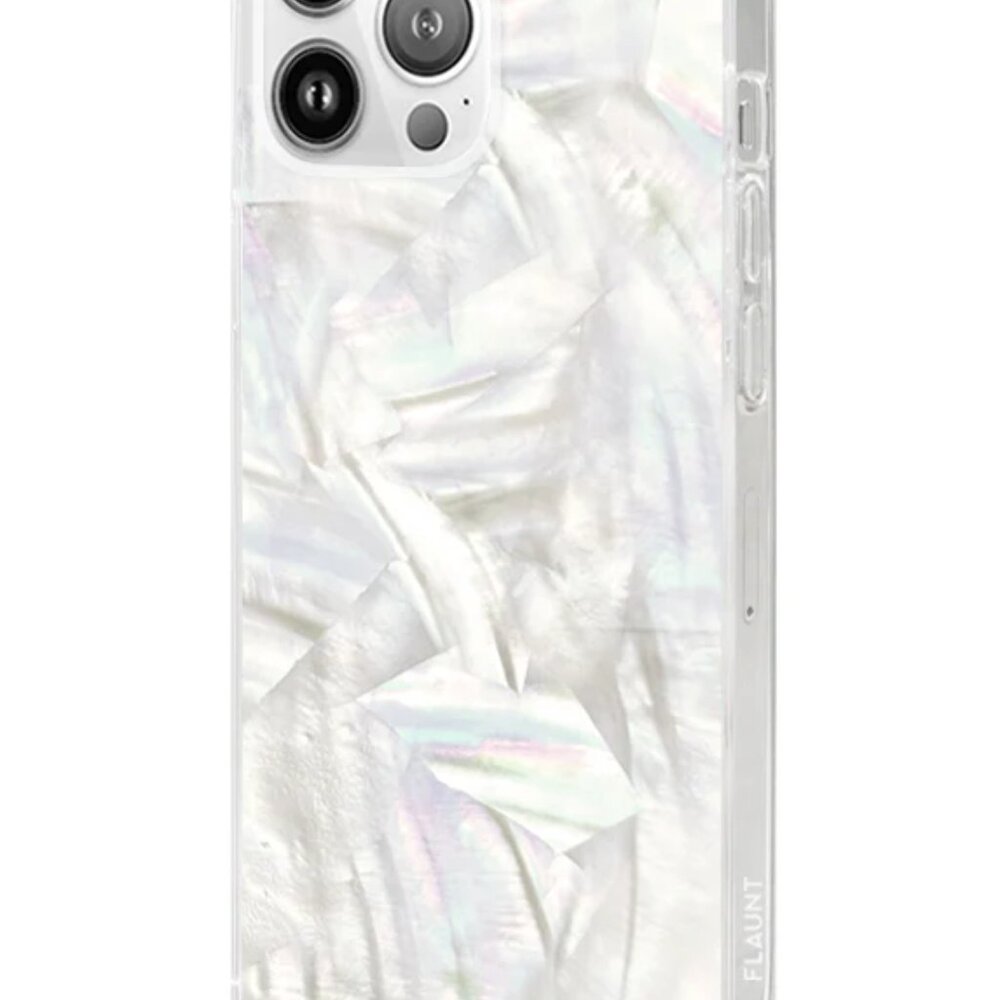 FLAUNT - Square iPhone 14 Pro Case (MagSafe) - Geo White Mother of Pearl - Picture 3 of 5